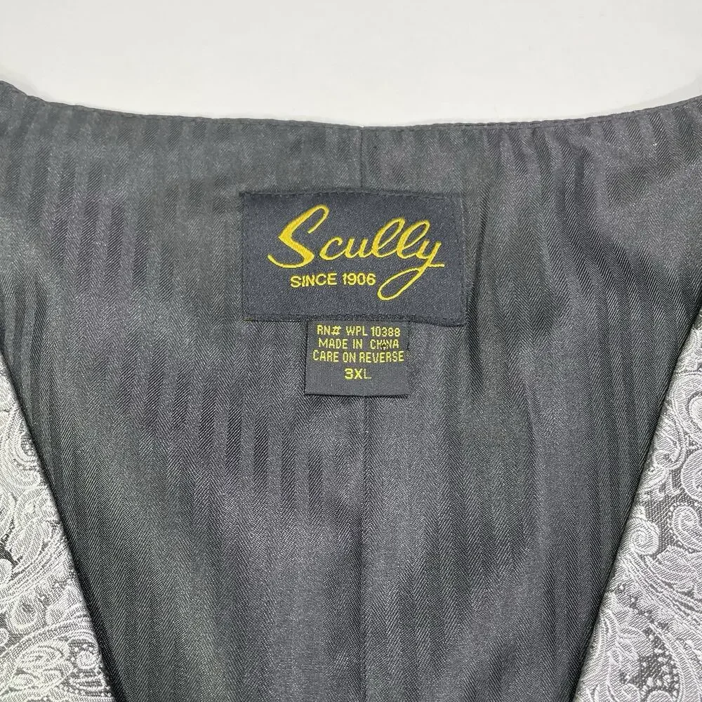 NWT Scully Vest Paisley Gray Men’s 3XL Formal Dress Wear Wedding